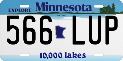 MN license plate 566LUP