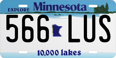 MN license plate 566LUS