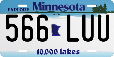 MN license plate 566LUU