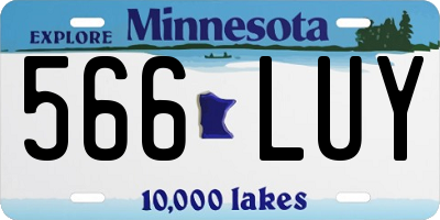 MN license plate 566LUY
