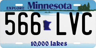 MN license plate 566LVC