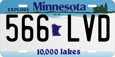 MN license plate 566LVD