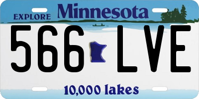 MN license plate 566LVE