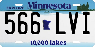 MN license plate 566LVI