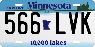 MN license plate 566LVK
