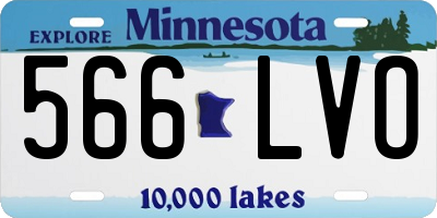 MN license plate 566LVO