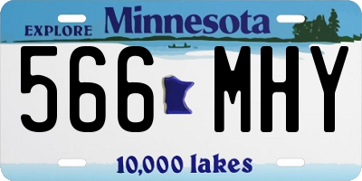 MN license plate 566MHY