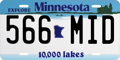 MN license plate 566MID