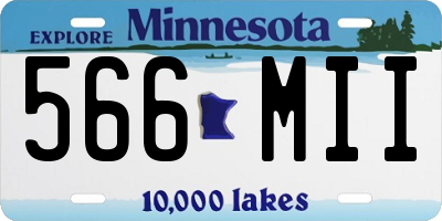 MN license plate 566MII