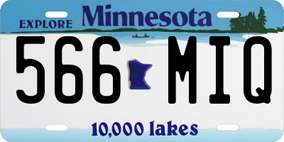 MN license plate 566MIQ