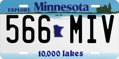 MN license plate 566MIV