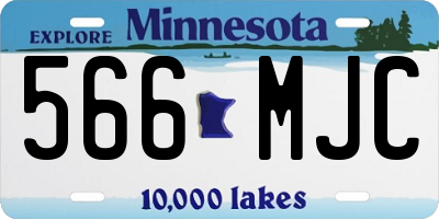 MN license plate 566MJC