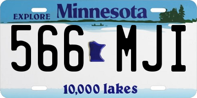 MN license plate 566MJI