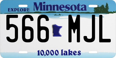 MN license plate 566MJL