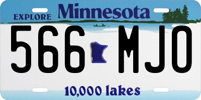 MN license plate 566MJO