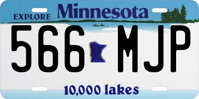 MN license plate 566MJP