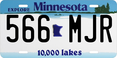 MN license plate 566MJR