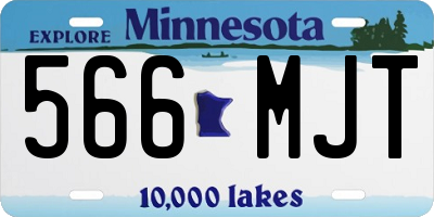 MN license plate 566MJT