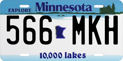 MN license plate 566MKH