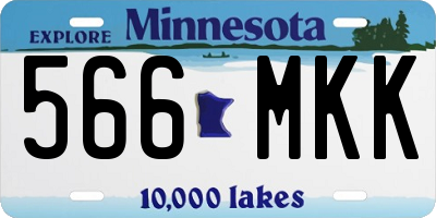 MN license plate 566MKK