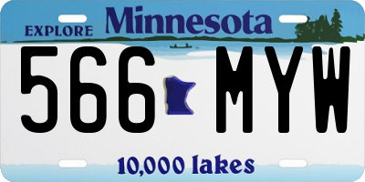 MN license plate 566MYW