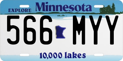 MN license plate 566MYY