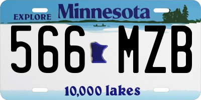 MN license plate 566MZB
