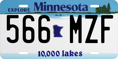 MN license plate 566MZF