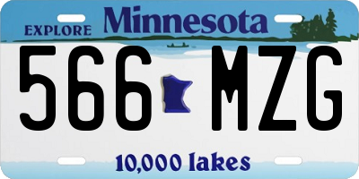 MN license plate 566MZG