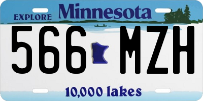 MN license plate 566MZH