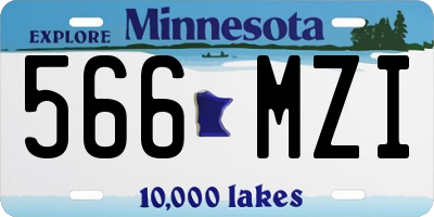 MN license plate 566MZI
