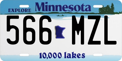 MN license plate 566MZL