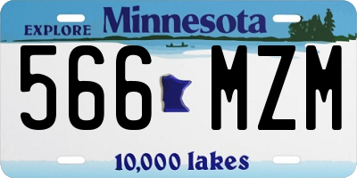 MN license plate 566MZM