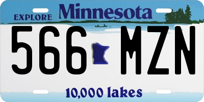 MN license plate 566MZN