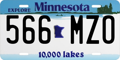 MN license plate 566MZO