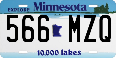 MN license plate 566MZQ