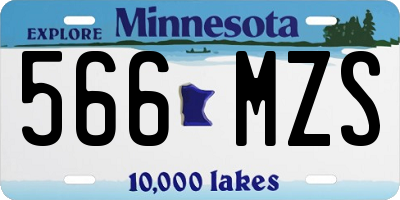 MN license plate 566MZS