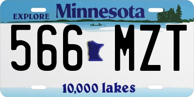 MN license plate 566MZT