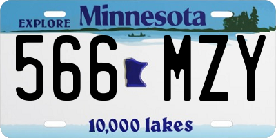 MN license plate 566MZY