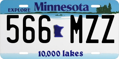 MN license plate 566MZZ
