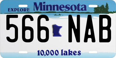 MN license plate 566NAB