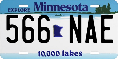 MN license plate 566NAE