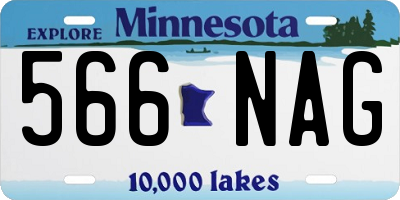MN license plate 566NAG