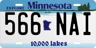 MN license plate 566NAI
