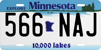 MN license plate 566NAJ