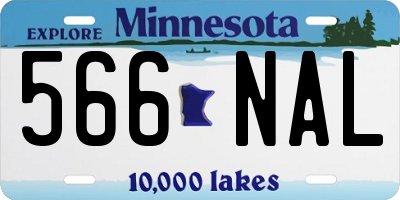 MN license plate 566NAL