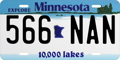 MN license plate 566NAN