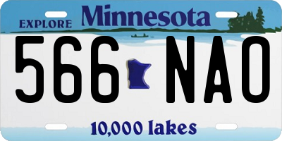 MN license plate 566NAO