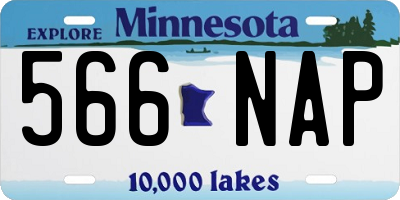 MN license plate 566NAP