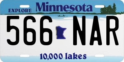 MN license plate 566NAR